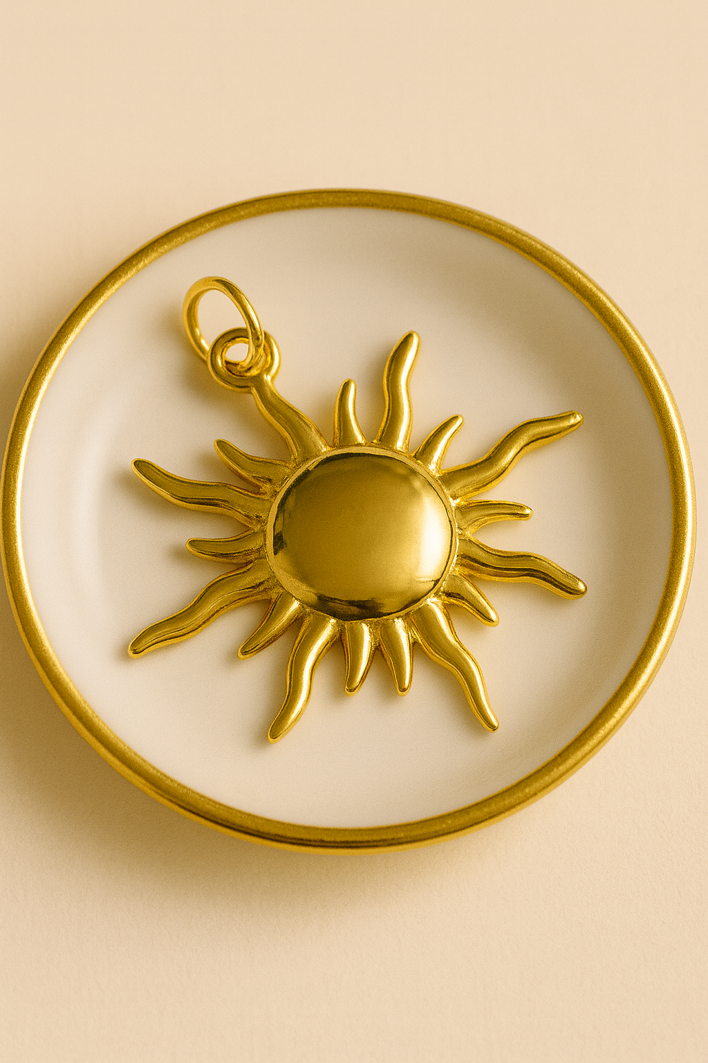 ☀️ Golden Sunray Stainless Steel Pendt