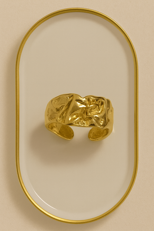 Textured Gold Stainless Steel Ring