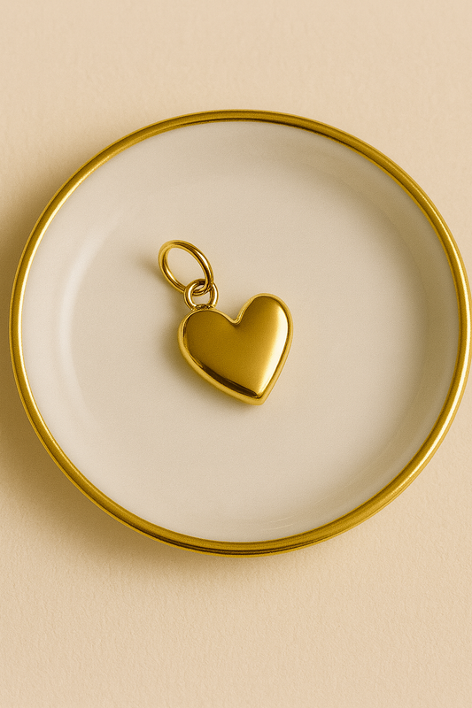 Classic Gold Stainless Steel Heart Necklace