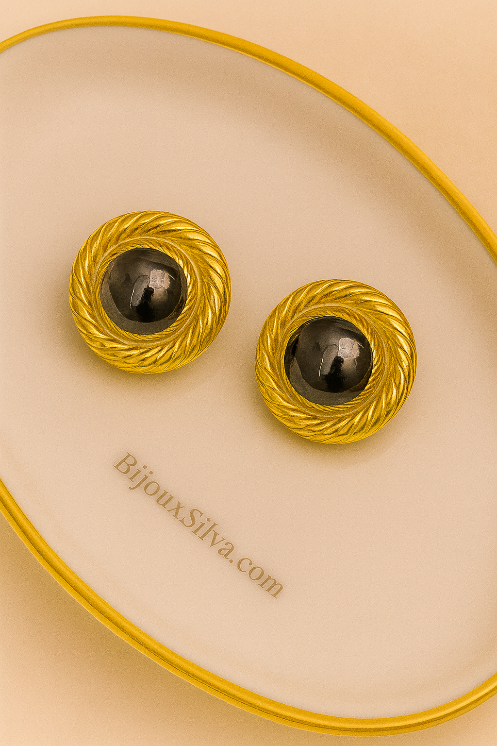 Gold and silver Rope earrings