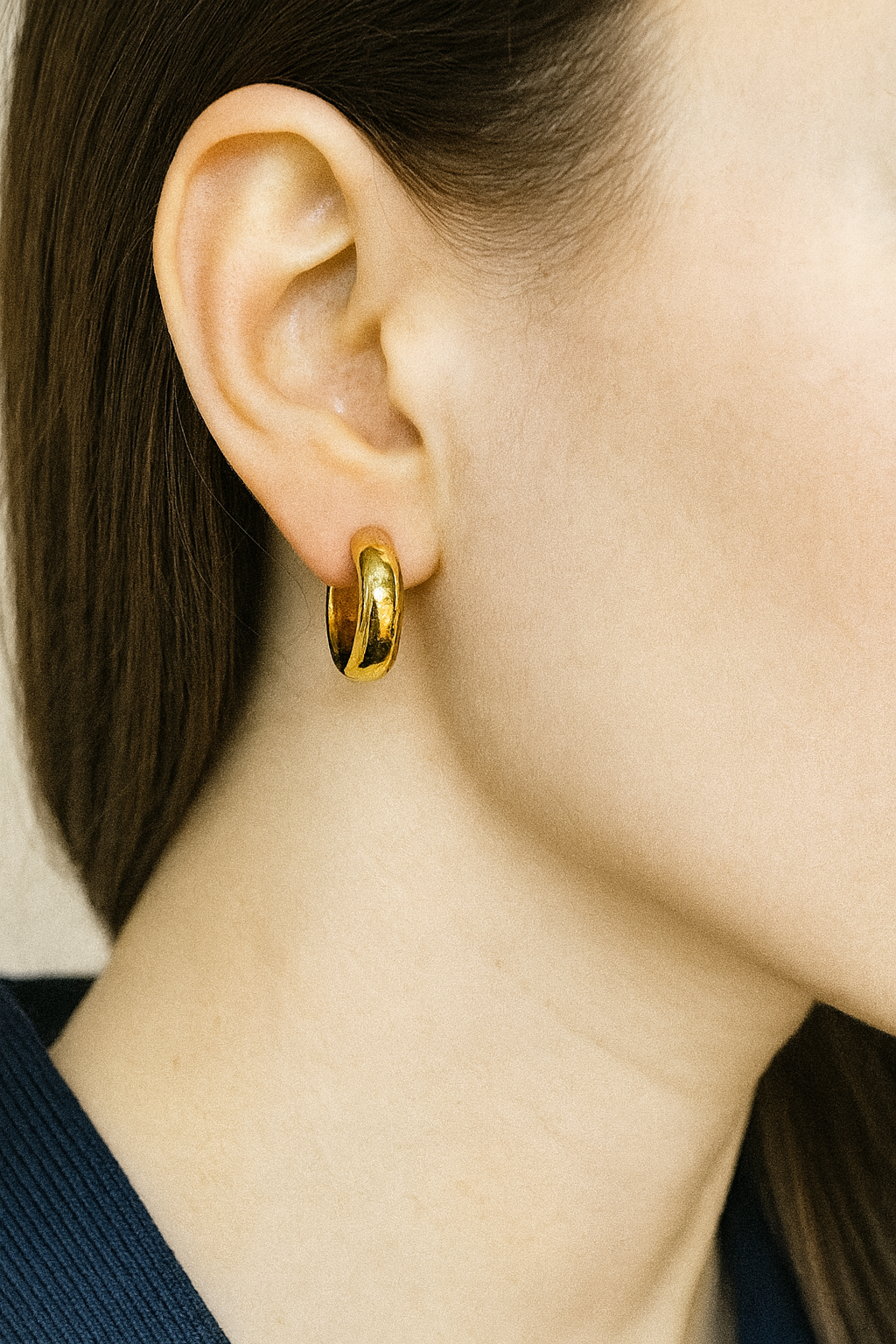 Classic Chunky Gold Hoop Earrings