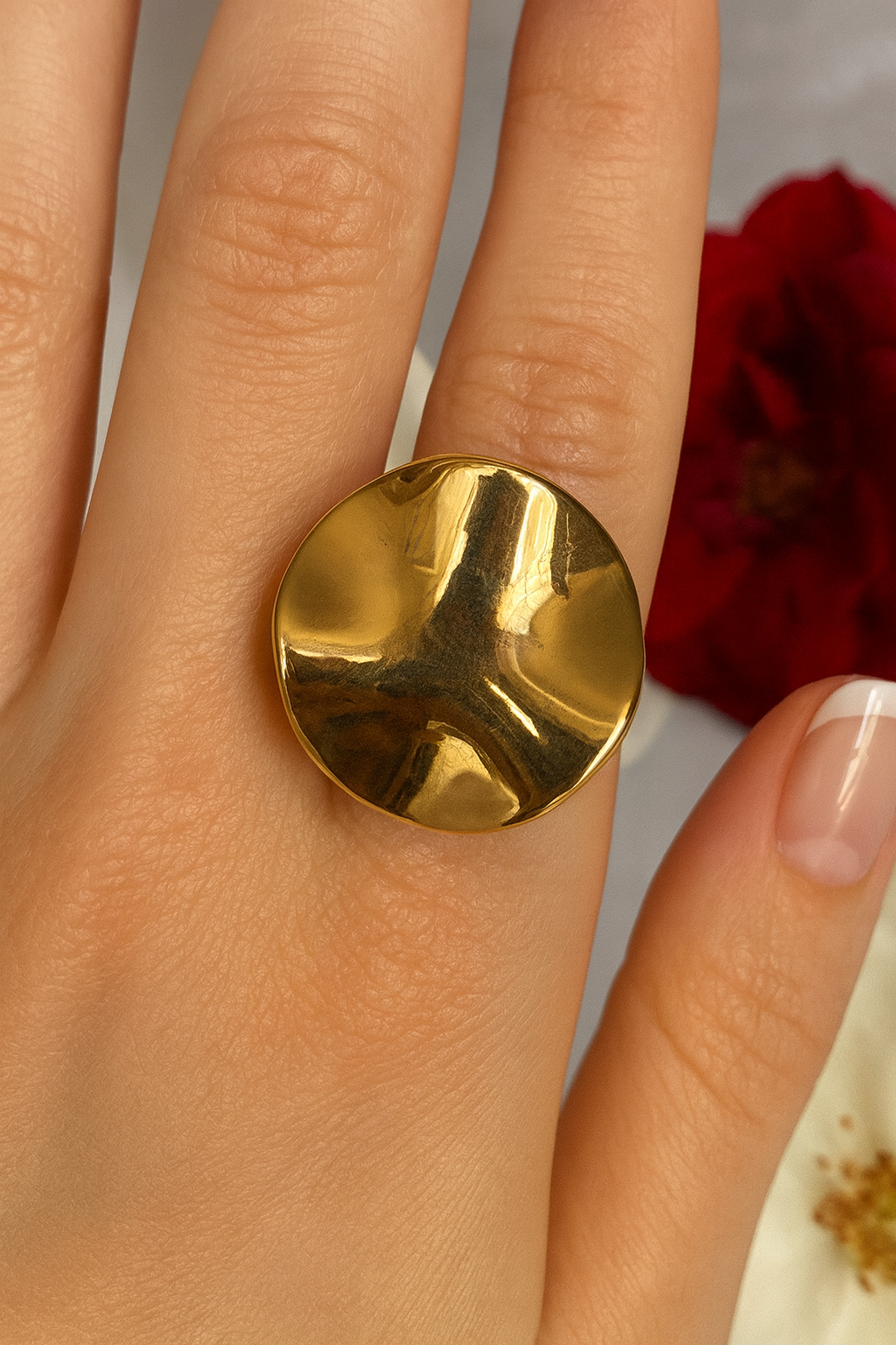 Modern Wave Gold Ring